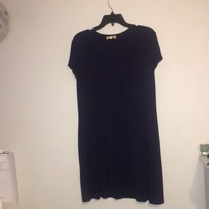 navy, piko dress